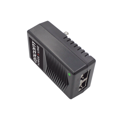 Adaptador de pared / Inyector PoE / 24 Vcc / 1 A / Controlado por chip IC / Protección contra OV, OC, SC, UV/  Fácil de instalar