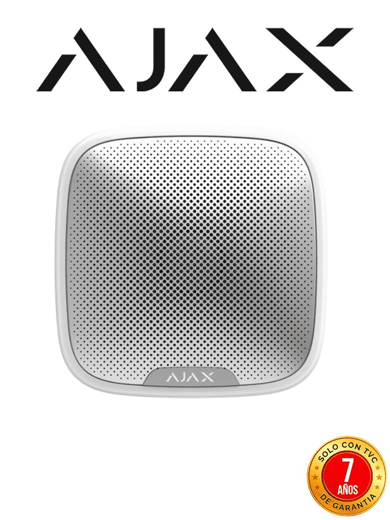 AJAX KIT RESIDENCIAL EXT - Panel de alarma Hub2(4G) conexión Ethernet/ 4G color Blanco/ APP “AJAX PRO” iOS y Android, 1 sensor de movimiento, 2 detectores para puerta o ventana, 1 control remoto y una sirena EXTERIOR inalámbrica