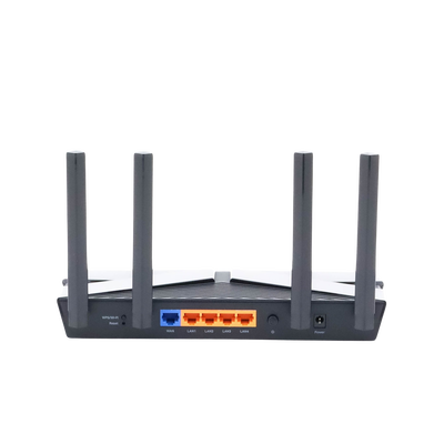 Router WiFi 6 doble banda AX 3000 Mbps /  MU-MIMO y OFDMA / 1 Puerto WAN 10/100/1000 Mbps / 4 Puertos LAN 10/100/1000 Mbps / 4 Potentes Antenas.