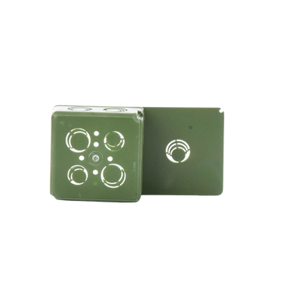 Caja Cuadrada y Tapa para Tubería PVC Conduit de 1".