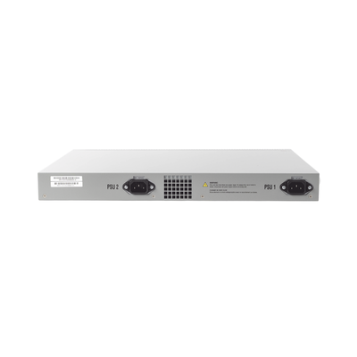 Switch PoE+ Stackeable Capa 3, 48 puertos 10/100/1000 Mbps + 4 puertos SFP+ 10 G, hasta 740 W, fuente redundante