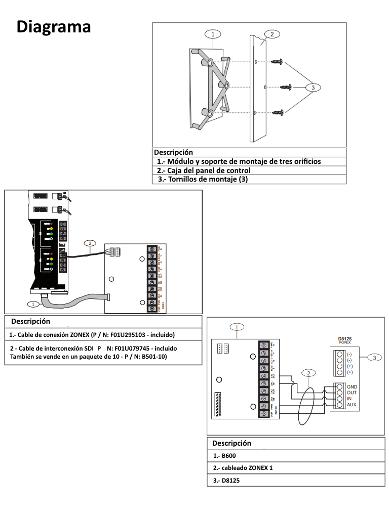 BOSCH I_B600 - Modulo ZONEX / Compatible paneles series b y g