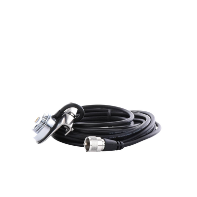 Montaje de 3/4" (Nmo) para Cajuela, 5 m de Cable RG-58A/U, Conector UHF (PL-259) Macho.