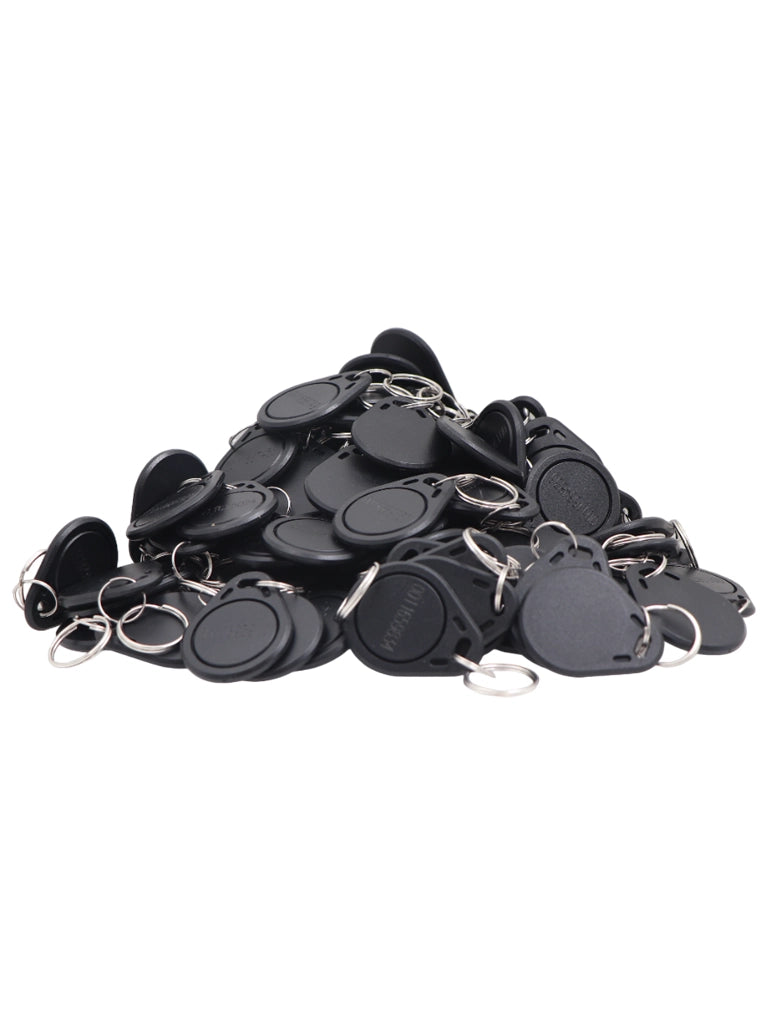 ZKTECO TAG03ID - Bolsa con 100 Llaveros ID con Frecuencia de 125 kHz, con Folio Grabado, Color Negro