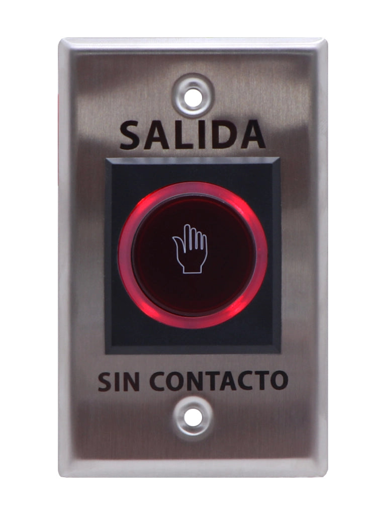 ZKTECO TLEB102 - Botón de Salida sin Contacto, Serie K11, Indicador LED, Acero Inoxidable, 12 VCC, Función NC/NO, Distancia de Detección hasta 10 cm