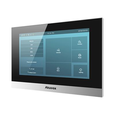 Monitor IP Android / Pantalla Touch Screen LCD 7" / WiFi / PoE / Comuncación SIP / Conexión Remota por App / Administracion Nube Gratis