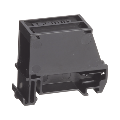 Adaptador de 1 Puerto, Para Conectores Tipo Mini-Com, Montaje en Riel Din Estándar de 35 mm (1.38 pulgadas), Color Negro