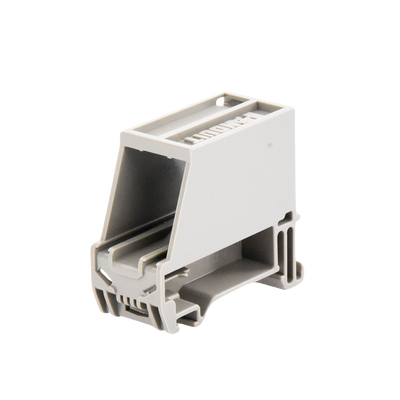 Adaptador de 1 Puerto, Para Conectores Tipo Mini-Com, Montaje en Riel Din Estándar de 35 mm (1.38 pulgadas), Color Gris Internacional