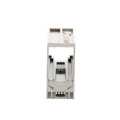 Adaptador de 1 Puerto, Para Conectores Tipo Mini-Com, Montaje en Riel Din Estándar de 35 mm (1.38 pulgadas), Color Gris Internacional
