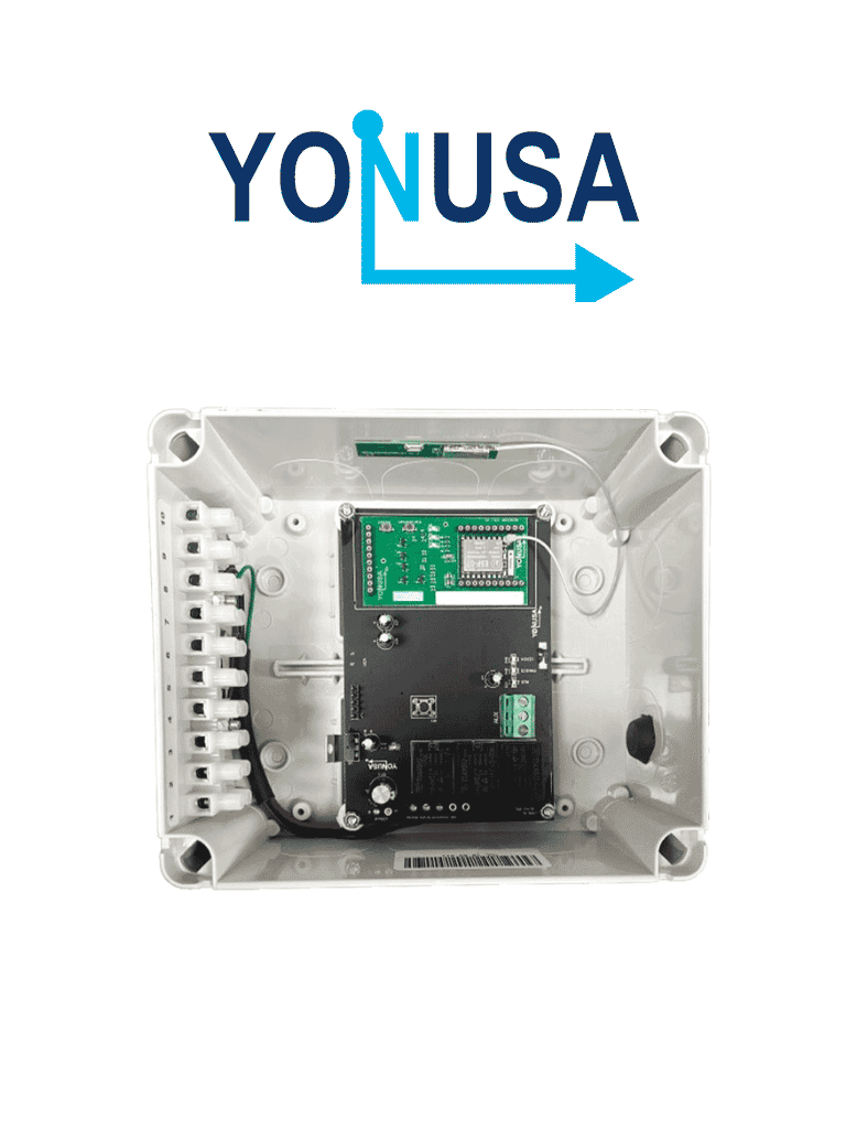 YONUSA MWFLITE - Módulo Wifi Lite compatible con energizadores NG Modular, NG Convencional, Alta Frecuencia Anti Plantas y Doble Zona, Uso con aplicación gratuita Yonusa Plus compatible con sistemas iOS y Android para notificaciones de eventos.