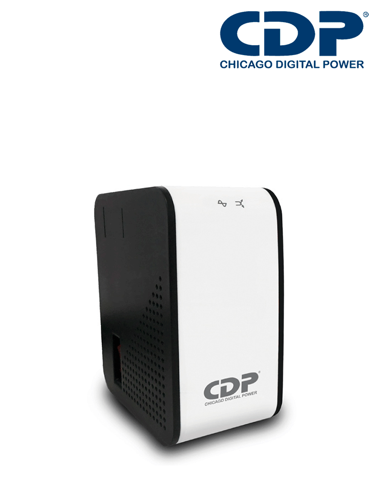 CDP R2C-AVR1008 - Regulador de 1KVA / 500W con 8 terminales de salida: 4 con protección de sobretensión y 4 con protección AVR, incluyendo protección de línea datos