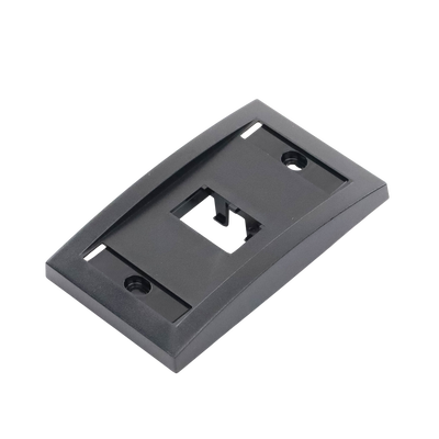 Placa de Pared Vertical Ejecutiva, Salida de 2 Puertos Mini-Com, Con Espacios Para Etiquetas, Color Negro