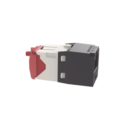 Conector Jack RJ45 Estilo TG, Mini-Com, Categoría 5e, de 8 Posiciones y 8 Cables, Color Negro