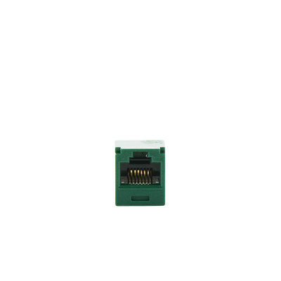Conector Jack RJ45 Estilo TG, Mini-Com, Categoría 6, de 8 Posiciones y 8 Cables, Color Verde