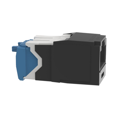 Conector Jack RJ45 Estilo TG, Mini-Com, Categoría 6A, de 8 Posiciones y 8 Cables, Color Negro