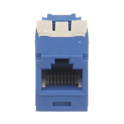 Conector Jack RJ45 Estilo TG, Mini-Com, Categoría 6A, de 8 Posiciones y 8 Cables, Color Azul