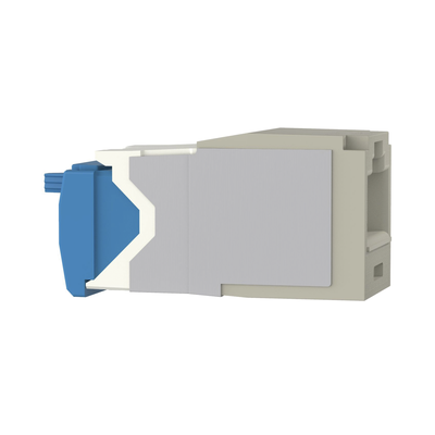 Conector Jack RJ45 Estilo TG, Mini-Com, Categoría 6A, de 8 Posiciones y 8 Cables, Color Gris