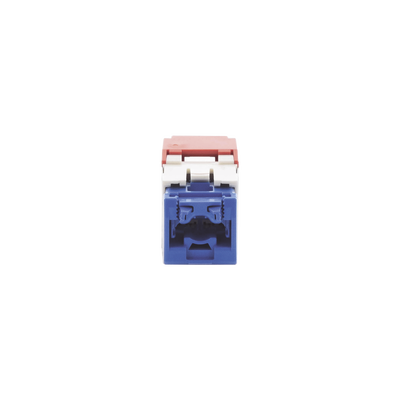 Conector Jack RJ45 Estilo TG, Mini-Com, Categoría 6A, de 8 Posiciones y 8 Cables, Color Rojo