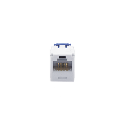 Conector Jack RJ45 Estilo TG, Mini-Com, Categoría 6A, de 8 Posiciones y 8 Cables, Color Blanco