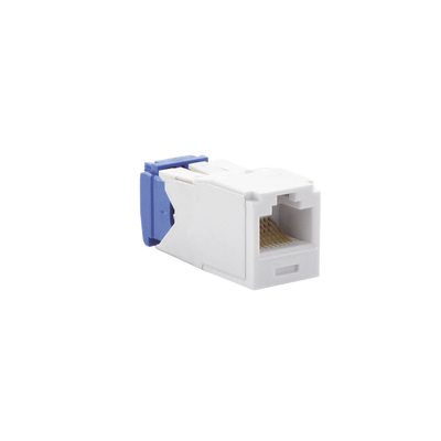 Conector Jack RJ45 Estilo TG, Mini-Com, Categoría 6A, de 8 Posiciones y 8 Cables, Color Blanco