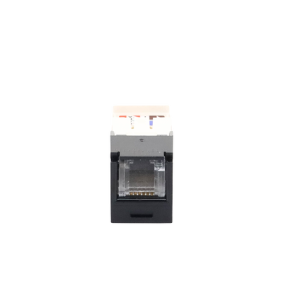 Conector Jack RJ45 Estilo TG con Ventana, Mini-Com, Categoría 6, de 8 Posiciones y 8 Cables, Color Negro