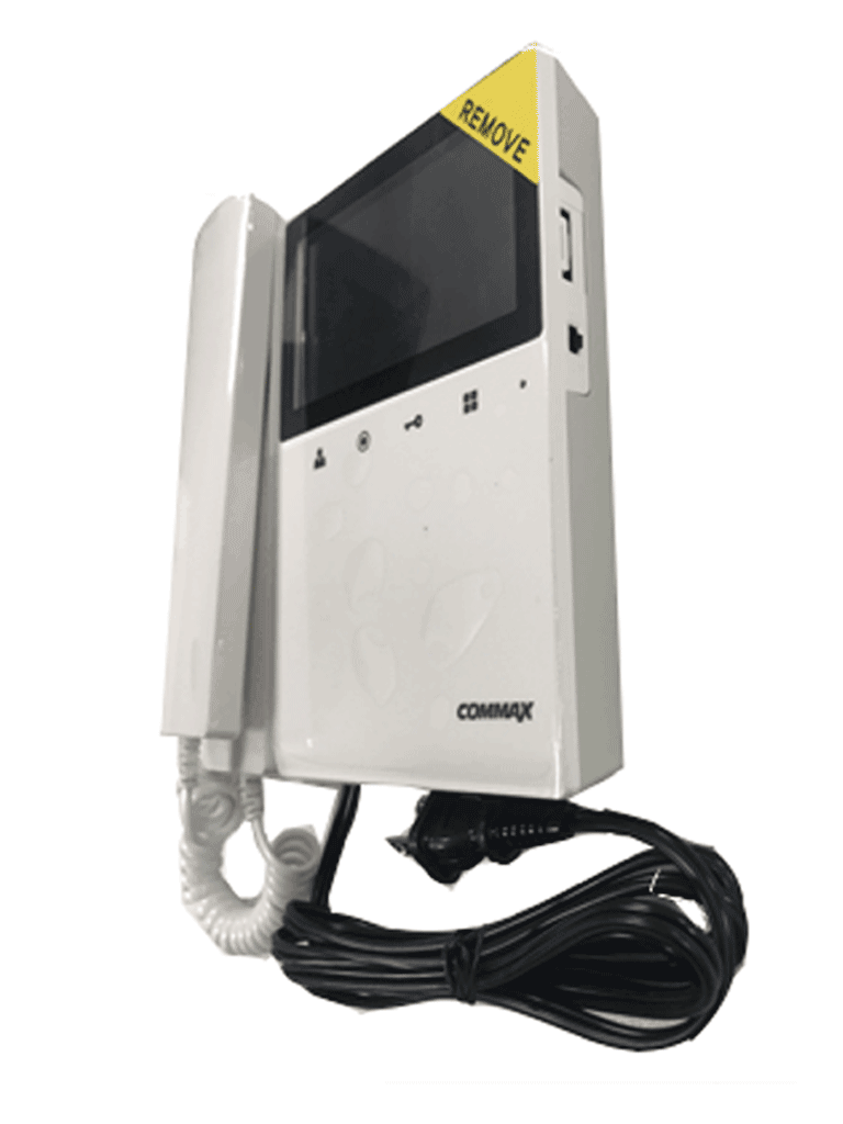 COMMAX CDV43K2 - Monitor para videoportero a color de 4.3 pulgadas con función de apertura de puerta, compatible con soluciones residenciales y departamentales, conexión a 4 hilos, frente de calle compatible modelo DRC40K