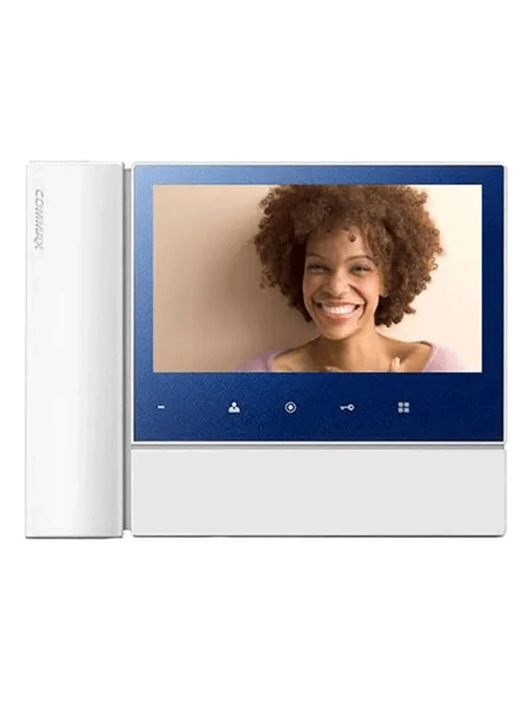 COMMAX CDV70N2 - Monitor  para videoportero de 7 pulgadas con auricular, soporta hasta 2 frentes de calle con función de apertura de puerto