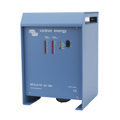 Skylla-TG 24/80 / Cargador de Baterías para Ambientes Marinos 24 V, 80 A / Bancos de 400 a 800 Ah