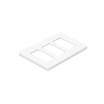 Tapa Color Blanco para interruptor o dimmer Lutron, 3 gang, limpio y moderno