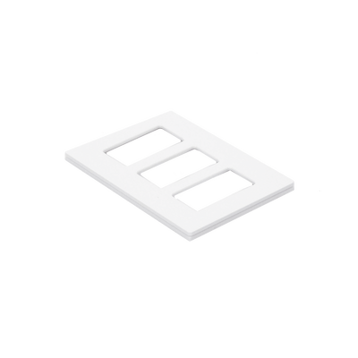 Tapa Color Blanco para interruptor o dimmer Lutron, 3 gang, limpio y moderno
