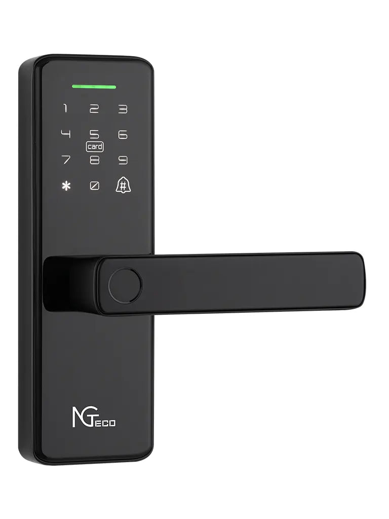 NGTECO SL01A730N Cerradura Inteligente Biométrica con WiFi / 300 usuarios / APP Móvil / Estilo americano / derecha o izquierda / Aperturas remotas