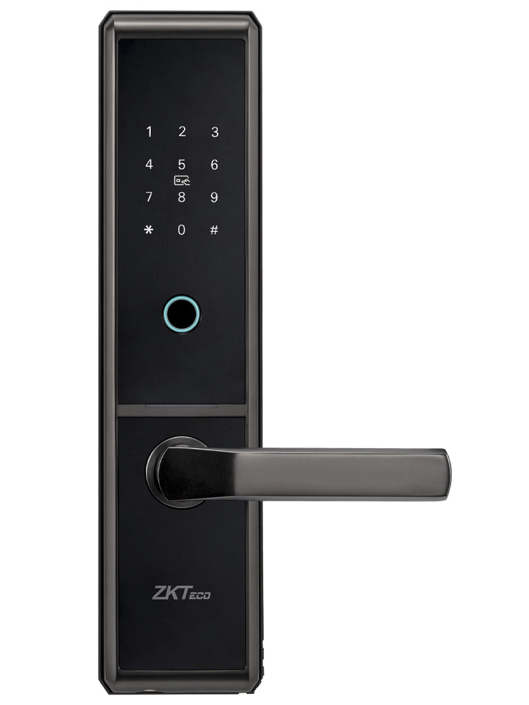 ZKTECO TL300B - Cerradura Inteligente con Bluetooth, Capacidad para 100 Huellas Dactilares, 100 Tarjetas y 100 Contraseñas, Compatible con Puertas Izquierdas y Derechas