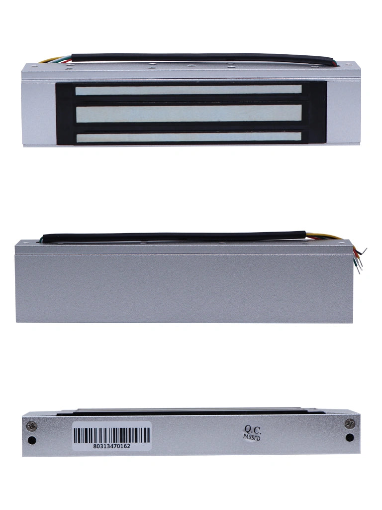 ZKTECO LM120 - Cerradura Magnética para Uso Interior, Fuerza de Sujeción 120kg, 12/24 VCC, Fail Safe, Compatible con Puertas de Madera, Vidrio y Metálicas