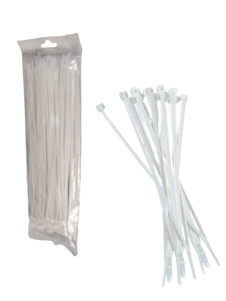 SAXXON CN36X150 - Cincho sujetacable / 3.6  mm X 150  mm / Blanco / Bolsa con 100 piezas / Nylon