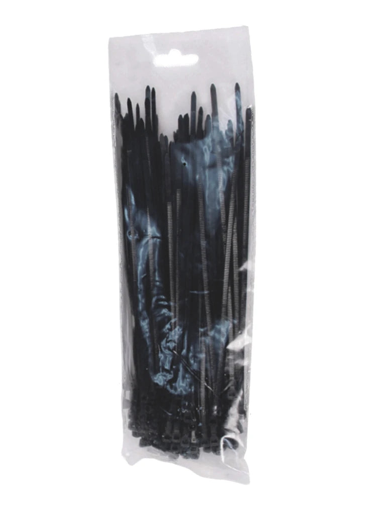 SAXXON CN25X100BK - Cincho sujetacable / 2.5  mm X 100  mm / Negro / Bolsa con 100 piezas / Nylon
