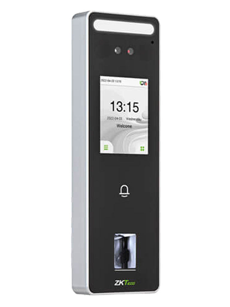 ZKTECO SpeedFaceV3L - Control de Acceso y Asistencia Visible Light con Autenticación Facial (500 Rostros), Huella Digital BioID+ (3000), Registro de 200,000 Eventos, IP65 y Conectividad TCP/IP