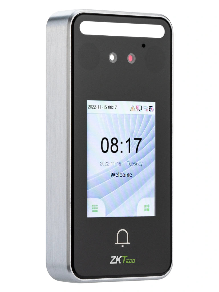 ZKTECO SpeedFaceV3LITE - Control de Acceso y Asistencia Visible Light con Autenticación Facial (500 Rostros), Tarjeta ID 125 KHz (3000), Registro de 200,000 Eventos, IP65 y Conectividad TCP/IP