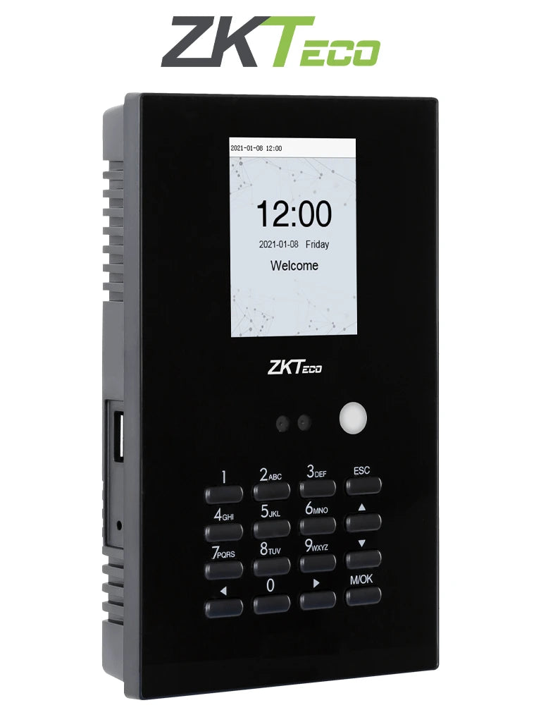 ZKTECO LFACE10 - Control de Asistencia Visible Light con Autenticación Facial (100 Rostros), Registro de 50,000 Eventos y Función SSR (Reporte en Hoja de Cálculo mediante USB)