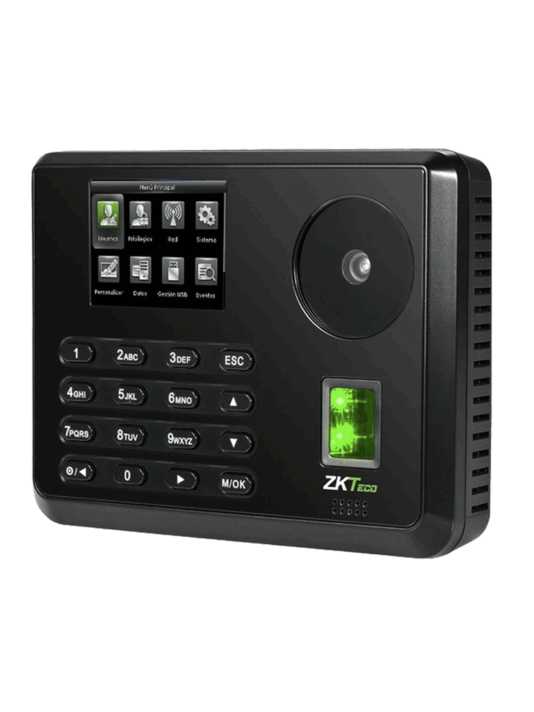 ZKTECO P160ID - Control de Acceso y Asistencia Simple / 10000 Tarjetas / 600 Palmas / 3000 Huellas / TCPIP