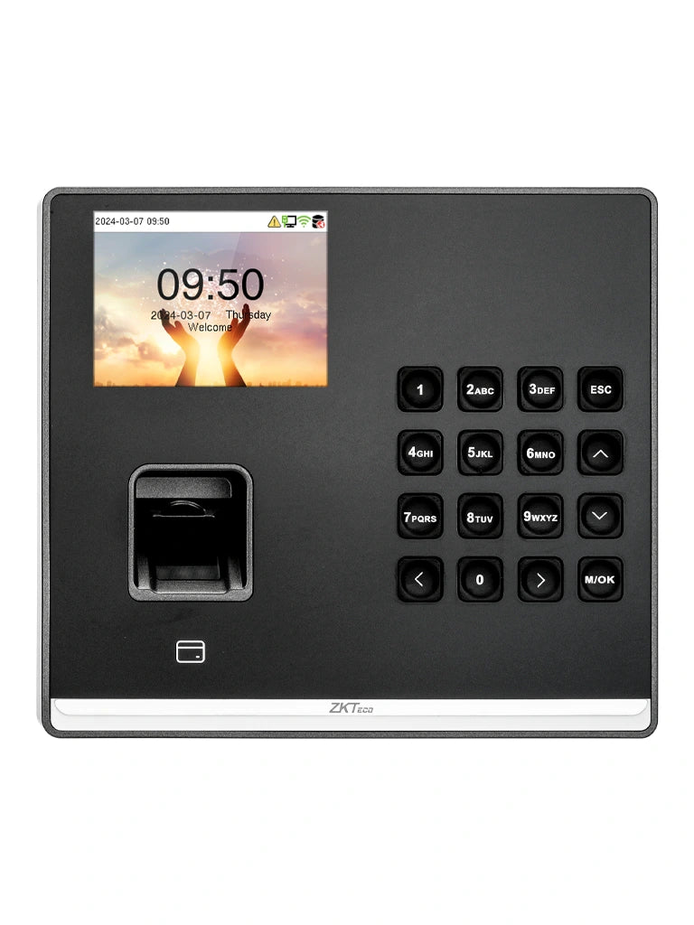 ZKTECO SenseFP M2 - Control de Asistencia y Acceso Básico con Huella Digital BioID+ (3,000), Tarjeta de Proximidad 125 kHz (3,000), 100,000 Eventos y Conexión TCP/IP (Compatible con ZKBio Zlink)