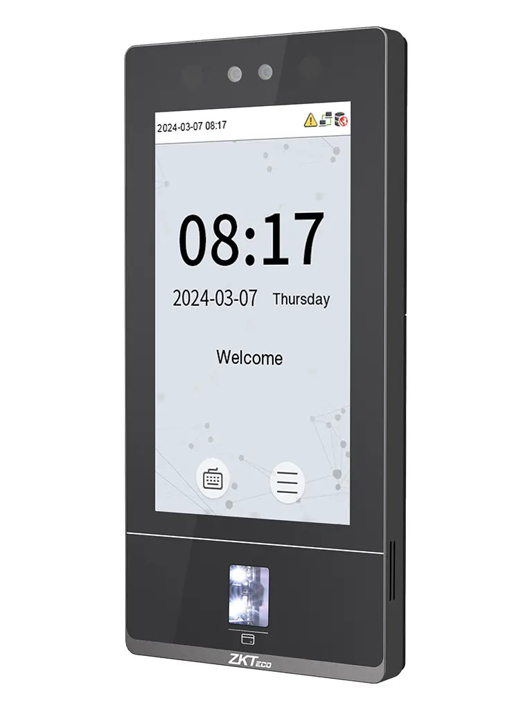 ZKTECO SenseFace 7A - Control de acceso y asistencia para 10,000 rostros / 10,000 huellas / 50,000 tarjetas de 125kHz / TCP/IP / IP65 / 1 Relevador / Compatible con Software Gratuito ZKBio Zlink