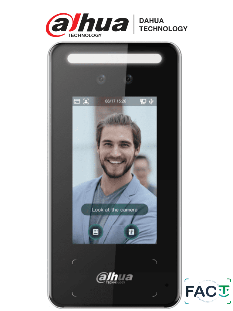 DAHUA ASI6213J-MW - Control de Acceso para Exterior con Reconocimiento Facial/ Pantalla de 4.3 Pulgadas/ Cámara de 2MP y Luz Blanca/ 6,000 Rostros/ 6,000 Password y Tarjetas Mifare/ Comunicación TCP/IP/