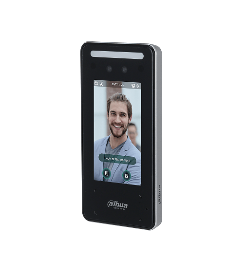 DAHUA ASI6213J-MW - Control de Acceso para Exterior con Reconocimiento Facial/ Pantalla de 4.3 Pulgadas/ Cámara de 2MP y Luz Blanca/ 6,000 Rostros/ 6,000 Password y Tarjetas Mifare/ Comunicación TCP/IP/