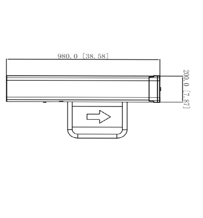 DAHUA ASGB511H-R - Swing Barrier Derecha para exterior/ Un carril/ Motor Electrico CD/ Acero Inoxidable/ Puerto RS232/ Soporta Conteo de Entrada y Salida/ 20personas x minuto/ Entrada de Alarma de Incendio para desbloqueo/