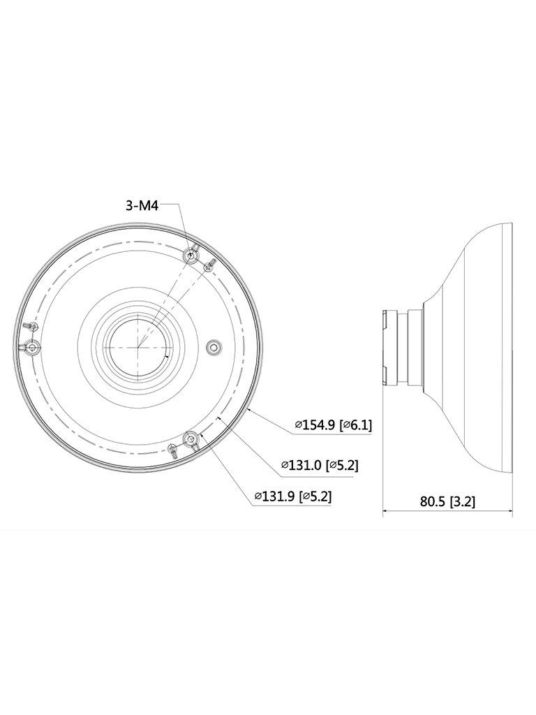 DAHUA PFA105- ADAPTADOR PARA CAMARA FISHEYE IPCEBW81230