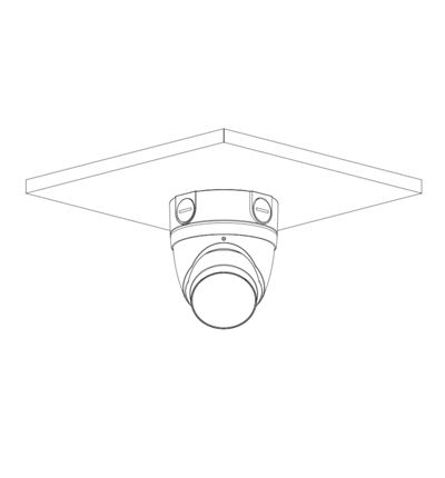 DAHUA IPC-HDW3441EM-S-S2  - Camara IP Domo de 4 Megapixeles con IA/ WizSense/ Lente de 2.8mm/ 102 Grados de Apertura/ Microfono Integrado/ IR de 50 Metros/ SMD 4.0/ AI SSA/ H.265+/ Ranura para MicroSD/ WDR Real de 120 dB/