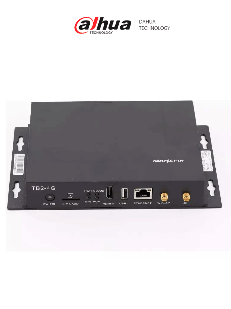 DAHUA TB2 - Controlador para panel LED con puerto de red, soporta capacidad de carga de 650,000/ 1 HDMI/1 Entrada USB/ Modo Asíncrono vs. Síncrono/32 GB almacenamiento interno/Dirigido a publicidad programada/Carga de contenido de manera remota