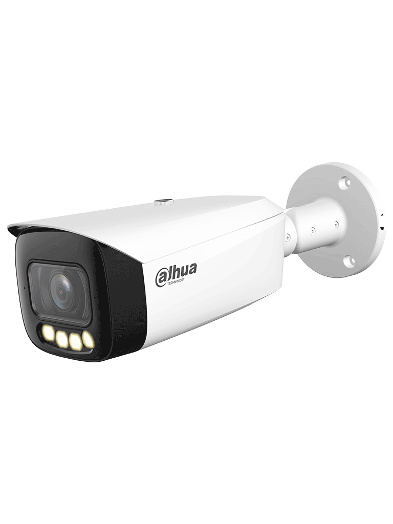 DAHUA IPC-HFW5449T1-ZE-LED - Camara IP Bullet de 4 Megapixeles/ Full Color con Lente Motorizado de 2.7 a 12mm/ IP67/ E&S de Alarma/ Ranura para Micro SD/ Entrada de Micrófono y altavoz integrados/ ePoE