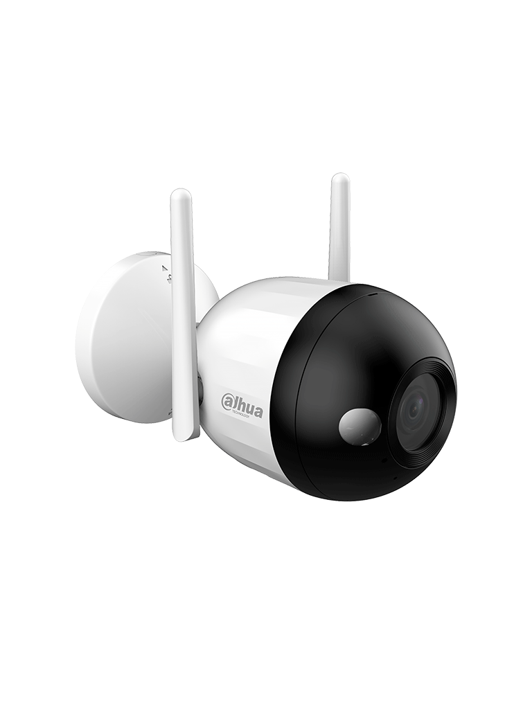 DAHUA F2C-LED - Cámara IP Bullet Wifi de 2 Megapíxeles/ Full Color/ Microfono Integrado/ 30 Mts de Luz Visible/ Ranura para MicroSD/ Lente 2.8mm/ IA con Detección de Humanos/ IP67/