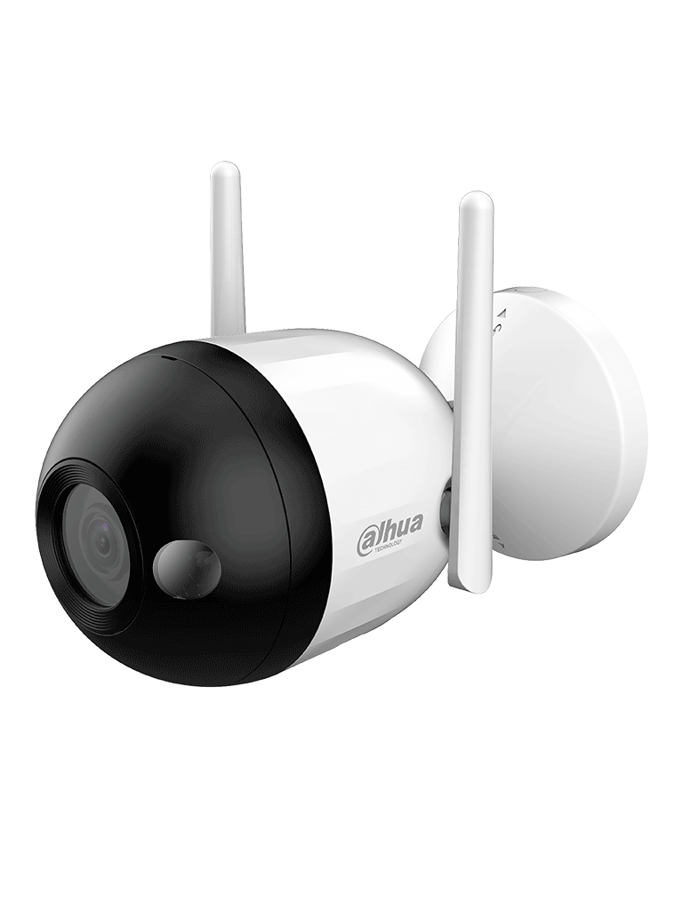 DAHUA F4CN-LED - Cámara IP Bullet Wifi de 4 Megapíxeles/ Full Color/ Microfono Integrado/ 30 Mts de Luz Visible/ Ranura para MicroSD/ IA con Detección de Humanos/ IP67/
